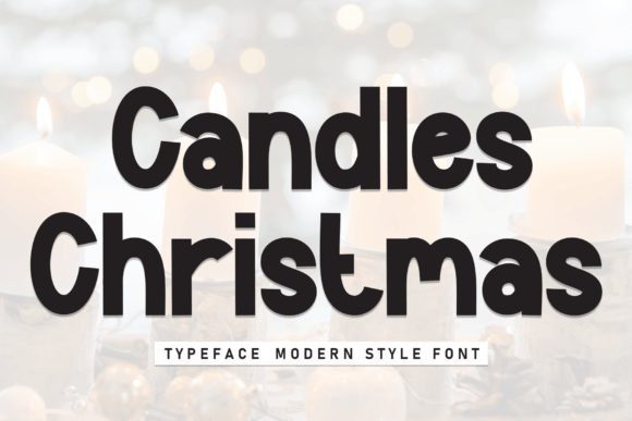 Candles Christmas Font for Festive Craft Designs