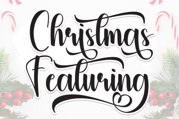 Christmas Featuring Font for Festive Handmade Designs