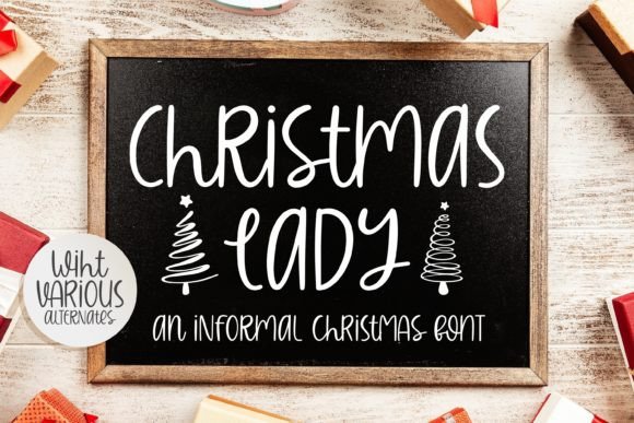 Christmas Lady Font for Handmade Makers