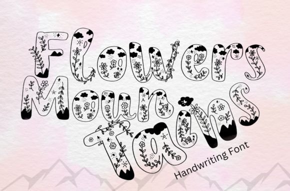 Flowers Mountains Typeface for Modern Branding