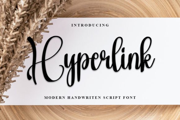 Hyperlink Font: Elegant Script for Editorial Design