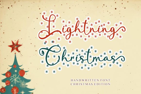Lightning Christmas: The Star-Studded Script Font for Festive Campaigns