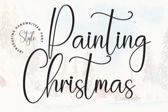 Painting Christmas Font: Elegant Script for Designers