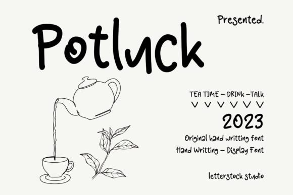 Potluck: A Playful Script Handwritten Font for Makers